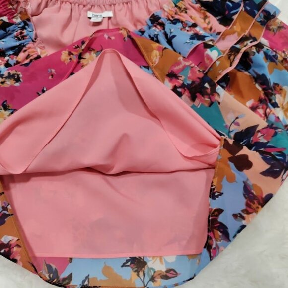 Bar III Women's Multicolor Floral Off-Shoulder Floral Ruffle Top Size Medium - Picture 8 of 12